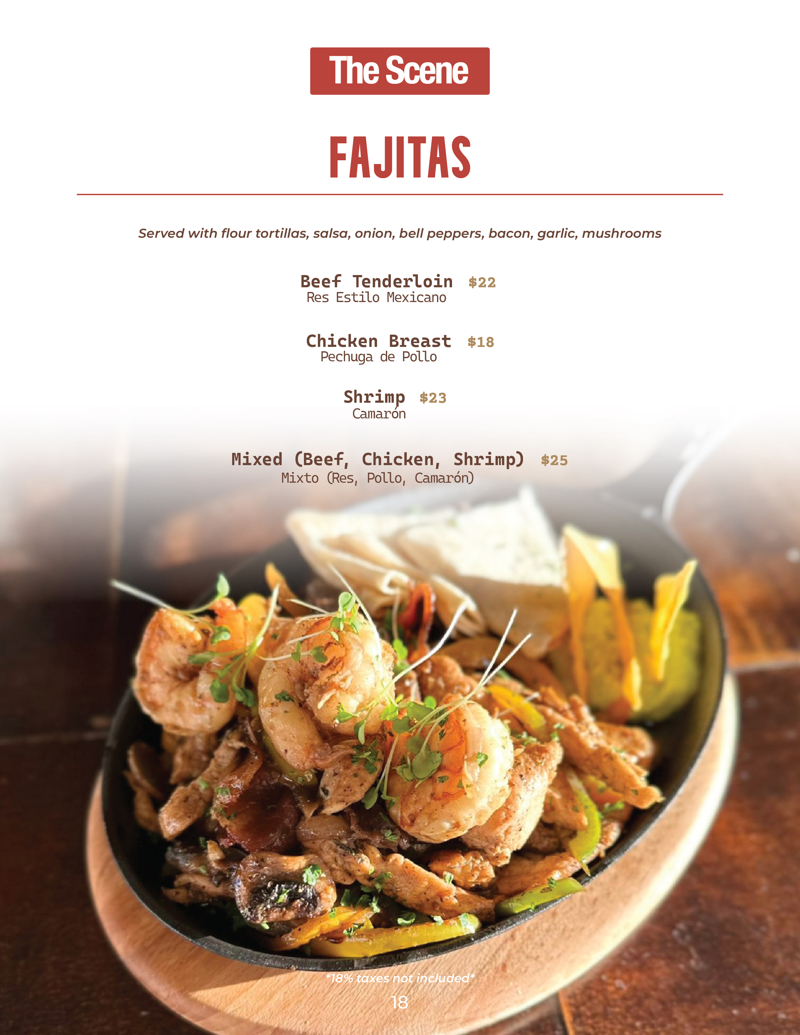 Scena Menu The Scene | Cap Cana Dining
